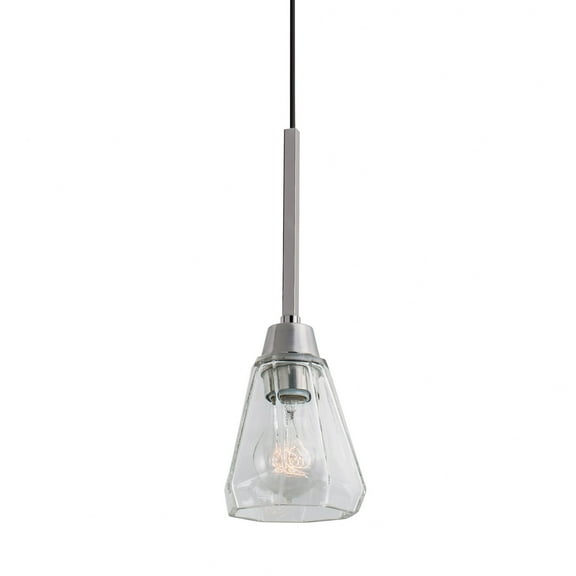 8284-PN-CL-Norwell Lighting-Arctic - 1 Light Pendant In Contemporary Style-5 Inches Tall and 4.75 Inches Wide-Polished Nickel Finish