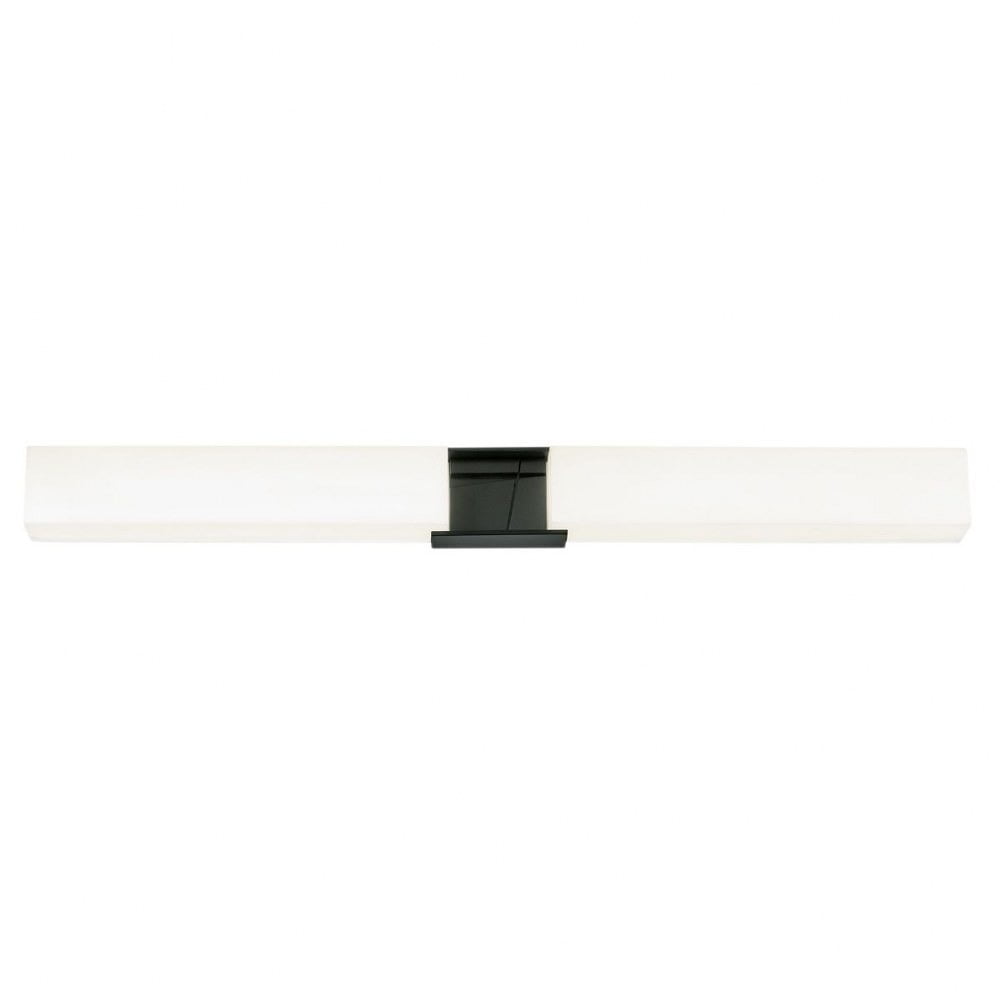Matte Black 24W LED Bath Vanity Light with Acrylic Diffusers