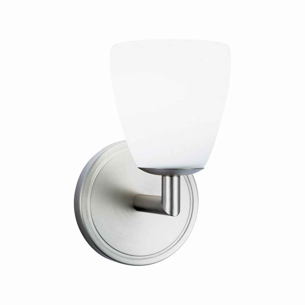 Chancellor Brushed Nickel Dimmable LED Wall Sconce with Matte Opal Glass