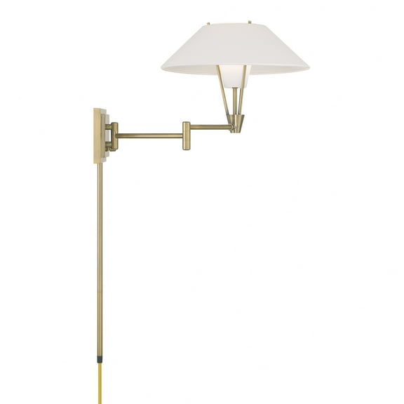 6671-AN-TW-Norwell Lighting-Cody - 1 Light Wall Sconce-13 Inches Tall and 14 Inches Wide-Antique Brass Finish