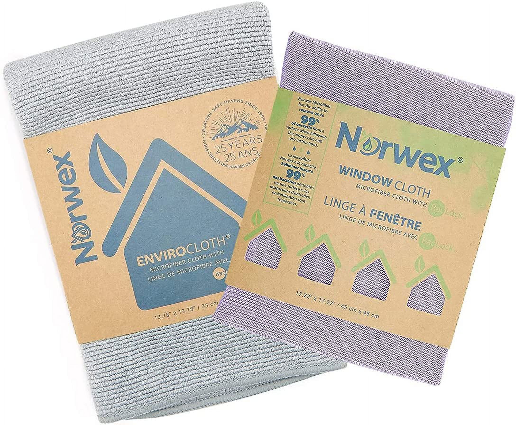 Gray and Purple Microfiber Square Cleaning Cloth Set