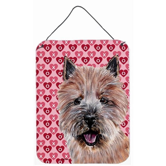 Norwich Terrier Hearts And Love Aluminum Metal Wall Or Door Hanging Prints