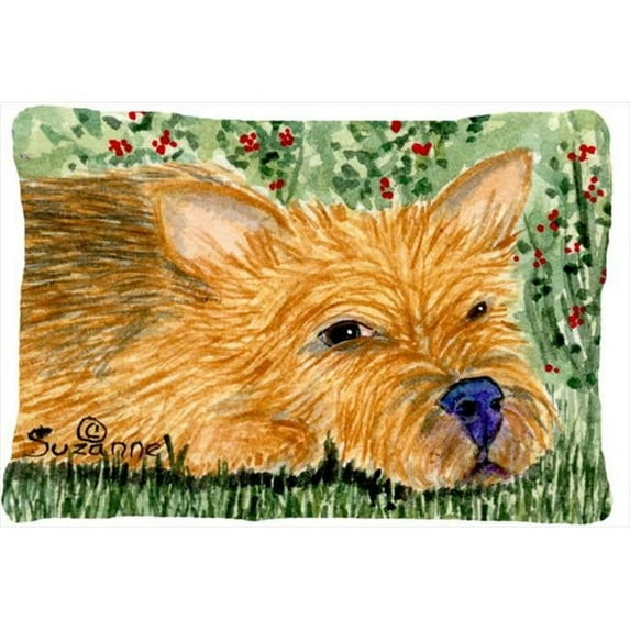 Norwich Terrier Indoor & Outdoor Decorative Fabric Pillow - 12 x 16 in.