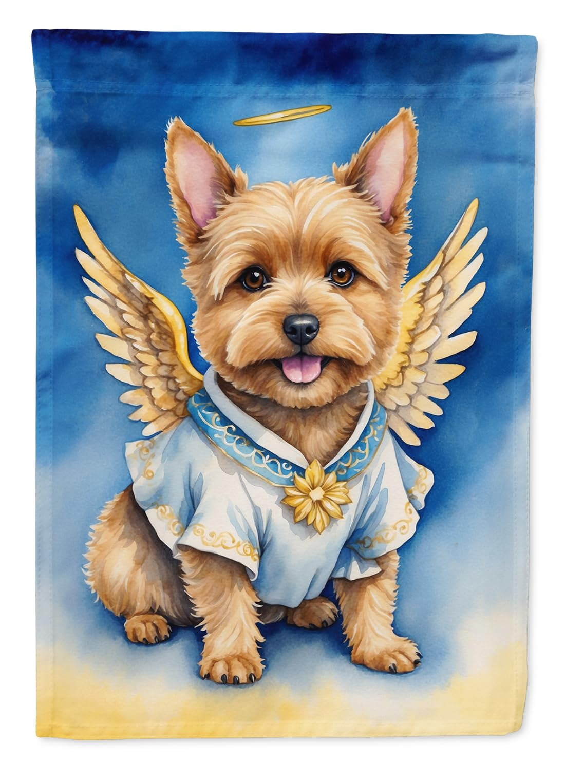 Caroline's Treasures DAC7044CHF Norwich Terrier My Angel House Flag Large Porch Sleeve Pole Decorative Outside Yard Banner Artwork Wall Hanging, Polyester, House Size, Multicolor