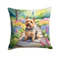 thumbnail image 1 of Norwich Terrier Spring Path Throw Pillow 18 in x 18 in, 1 of 5