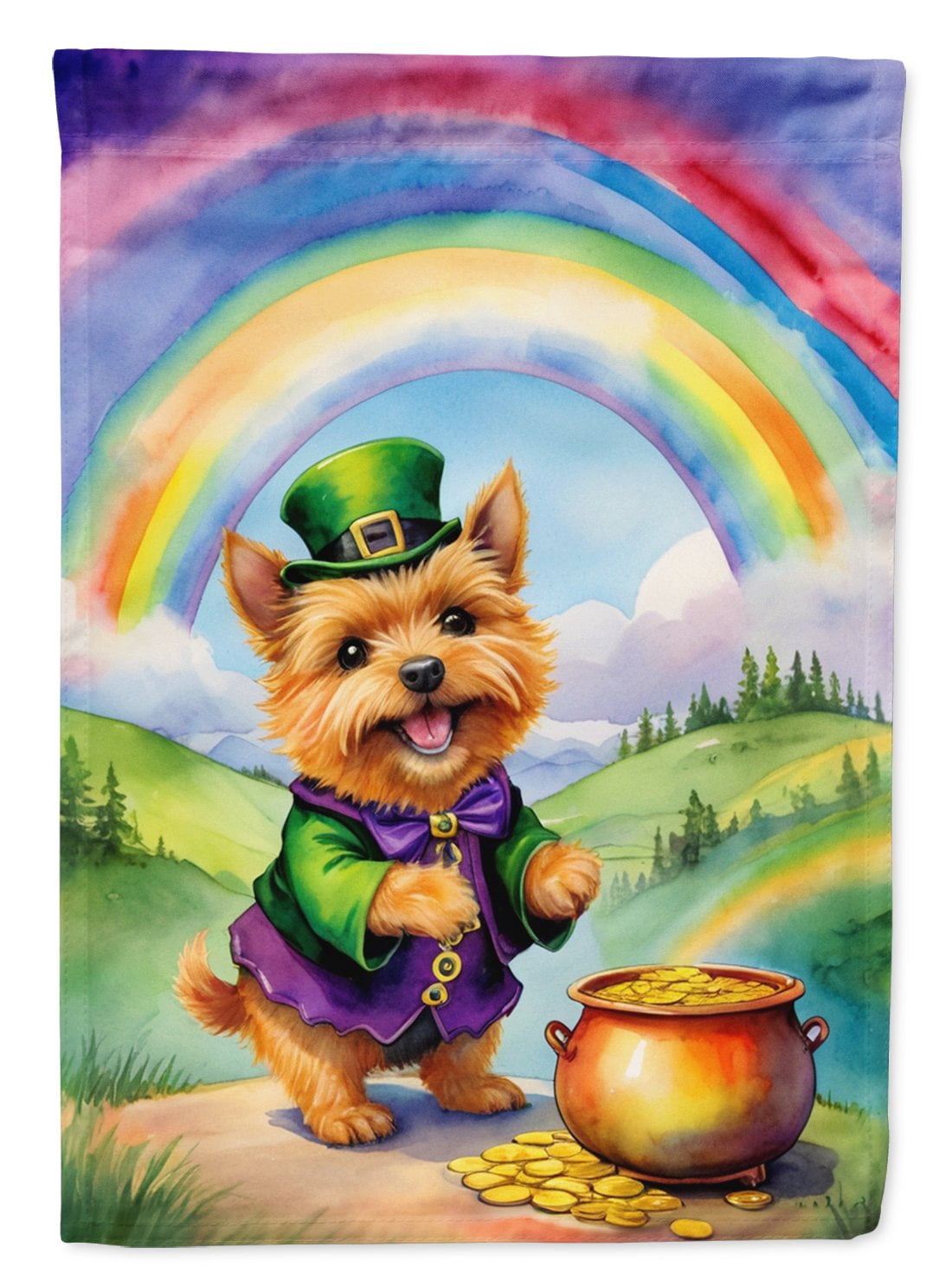 Norwich Terrier St Patrick's Day Garden Flag 11.25 in x 15.5 in