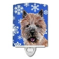 thumbnail image 1 of Norwich Terrier Winter Snowflakes Ceramic Night Light, 1 of 1
