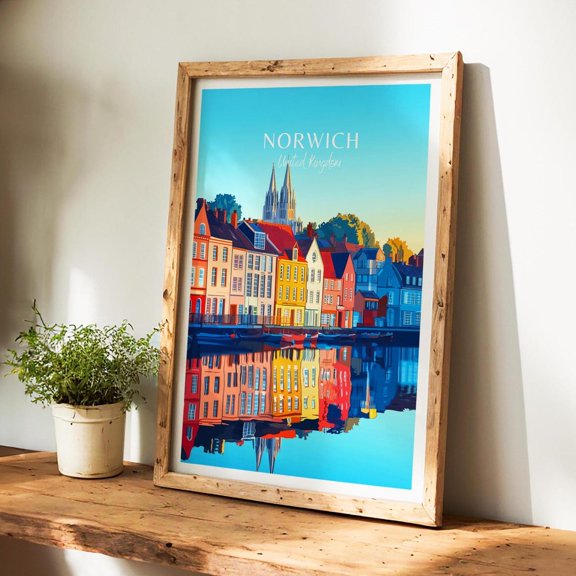 Norwich Travel England Wall Art The Perfect Gift And A Lasting Travel Memory Art Print