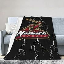Norwich University Fleece Blanket, Very Soft Microfiber Flannel Blanket for Couch Warm and Cozy for All Seasons