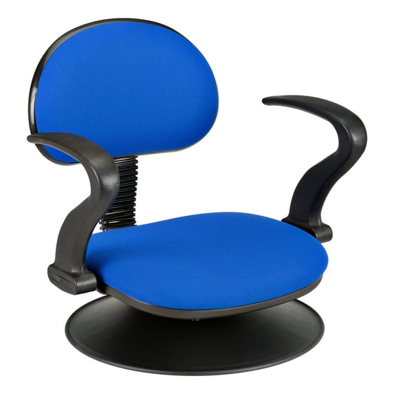 Norwood 360-Degree Swivel Padded Floor Chair with Back Rest & Arms Seating for Teachers, Students, and Gamers Blue