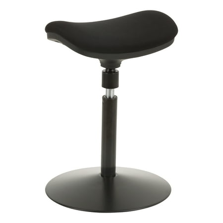 Norwood Adjustable Height Sit-to-Stand Swivel Drafting Stool with Saddle Seat Black Mesh