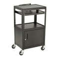 thumbnail image 1 of Norwood Commercial Furniture Adjustable-Height Metal AV Cart w/ Cabinet & Electric - Sliding Tray, 1 of 8