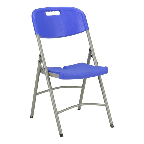 Norwood Commercial Furniture Heavy-Duty Indoor/Outdoor Blow-Molded Plastic Folding Chair (Pack of 4) Blue NOR-REI1051-BL-SO