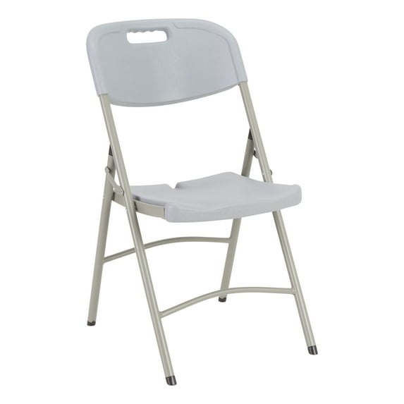 Norwood Commercial Furniture Heavy-Duty Indoor/Outdoor Blow-Molded Plastic Folding Chair (Pack of 4) Gray