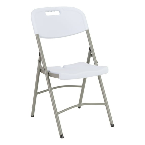 Norwood Commercial Furniture Heavy-Duty Indoor/Outdoor Blow-Molded Plastic Folding Chair (Pack of 4) White