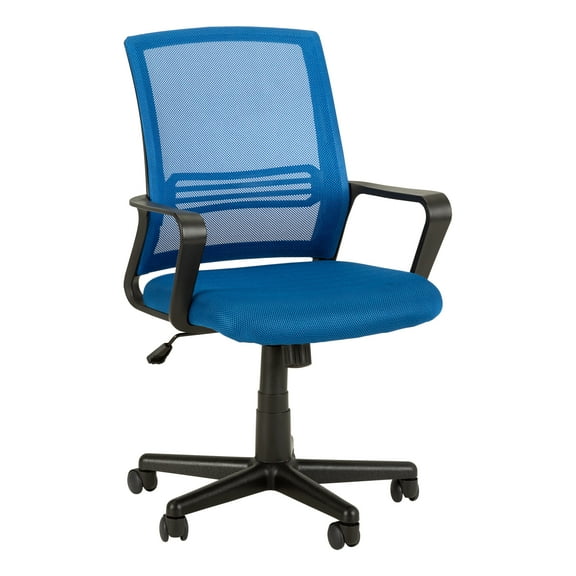 Norwood Mesh Mid Back Adjustable Swivel Desk Task Chair with Arms for Home, Office, Classroom, Gaming Blue