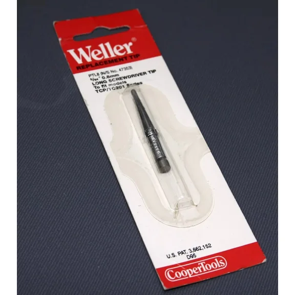 Nos Sealed Weller Ptl8 Soldering Screwdriver Tip 5/64" 0.8 Mm For Tc201 X 2 Pcs.