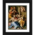 thumbnail image 1 of Nosadella 15x18 Black Ornate Wood Framed with Double Matting Museum Art Print Titled - Holy Family with Saints Anne, Catherine of Alexandria, and Mary Magdalene, 1 of 4