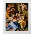 thumbnail image 1 of Nosadella,  15x18 White Modern Wood Framed Museum Art Print Titled - Holy Family with Saints Anne, Catherine of Alexandria, and Mary Magdalene, 1 of 4