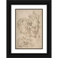 thumbnail image 1 of Nosadella (Giovanni Francesco Bezzi) 13x18 Black Ornate Wood Framed Double Matted Museum Art Print Titled - The Adoration of the Magi (1500-1571), 1 of 5
