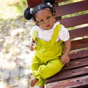 Nosadi 20" Reborn Baby Doll Soft Body with Silicone Limbs Lifelike Black Skin Birthday Gift Sets