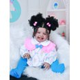 thumbnail image 1 of Nosadi 24" Reborn Baby Girl Black Skin Smile Face Doll with Realistic Silicone Limbs, 1 of 6