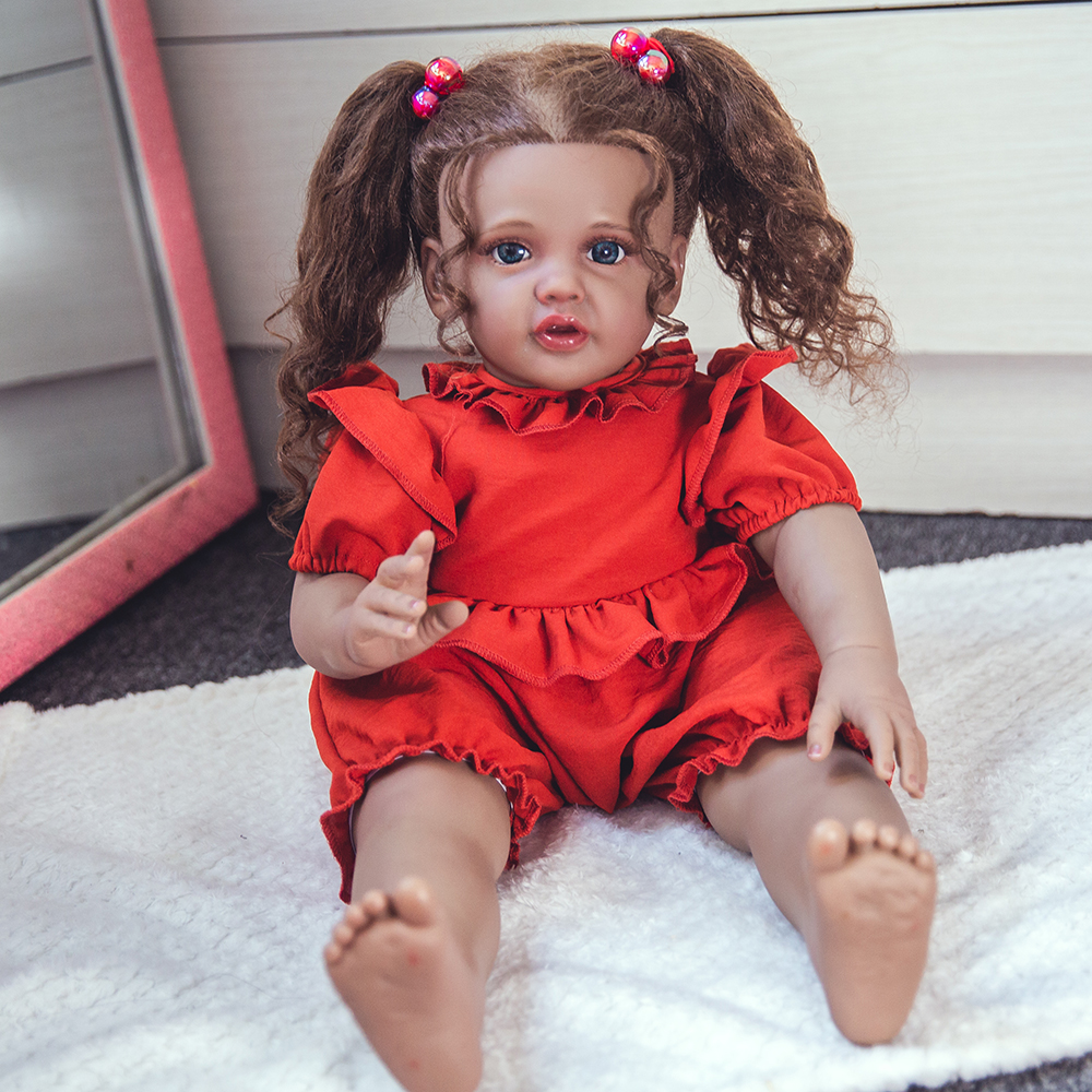 Nosadi Reborn Baby Doll Silicone Limbs with Soft Body White Skin Baby