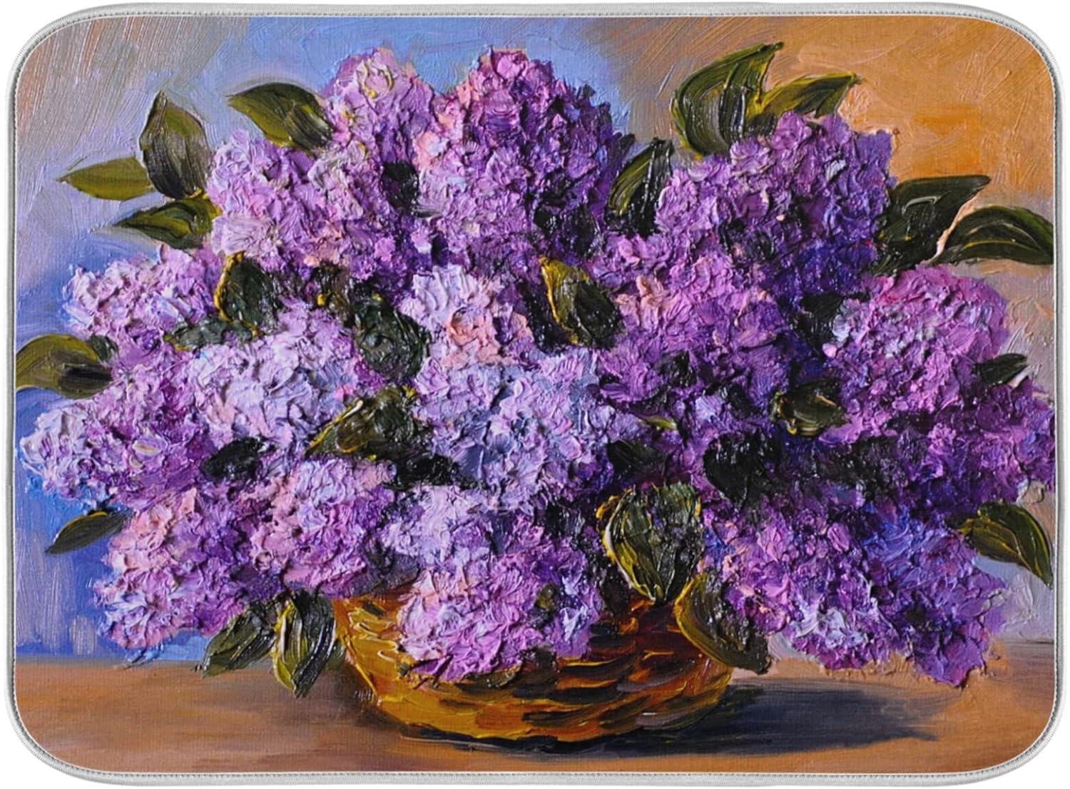 Nosbei Dish Drying Mat for Kitchen Counter Yellow Sunflower Country