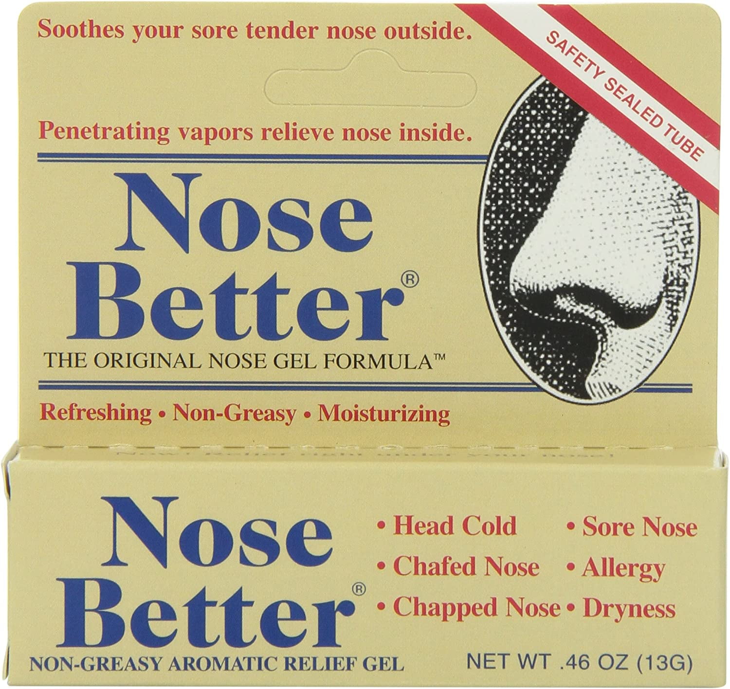 Nose Better Non-Greasy Aromatic Relief Gel - 0.46 Oz (13 G), 3 Pack