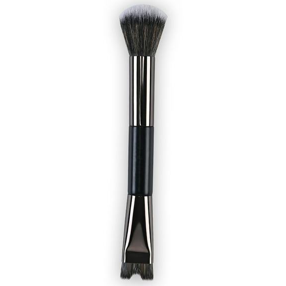 Nose Contour Brush, 2-In-1 U-Shaped Brush and Fluffy Brush, Angled Tilt Brush, Nose Brushes Set for Nose Sculpting and Defining