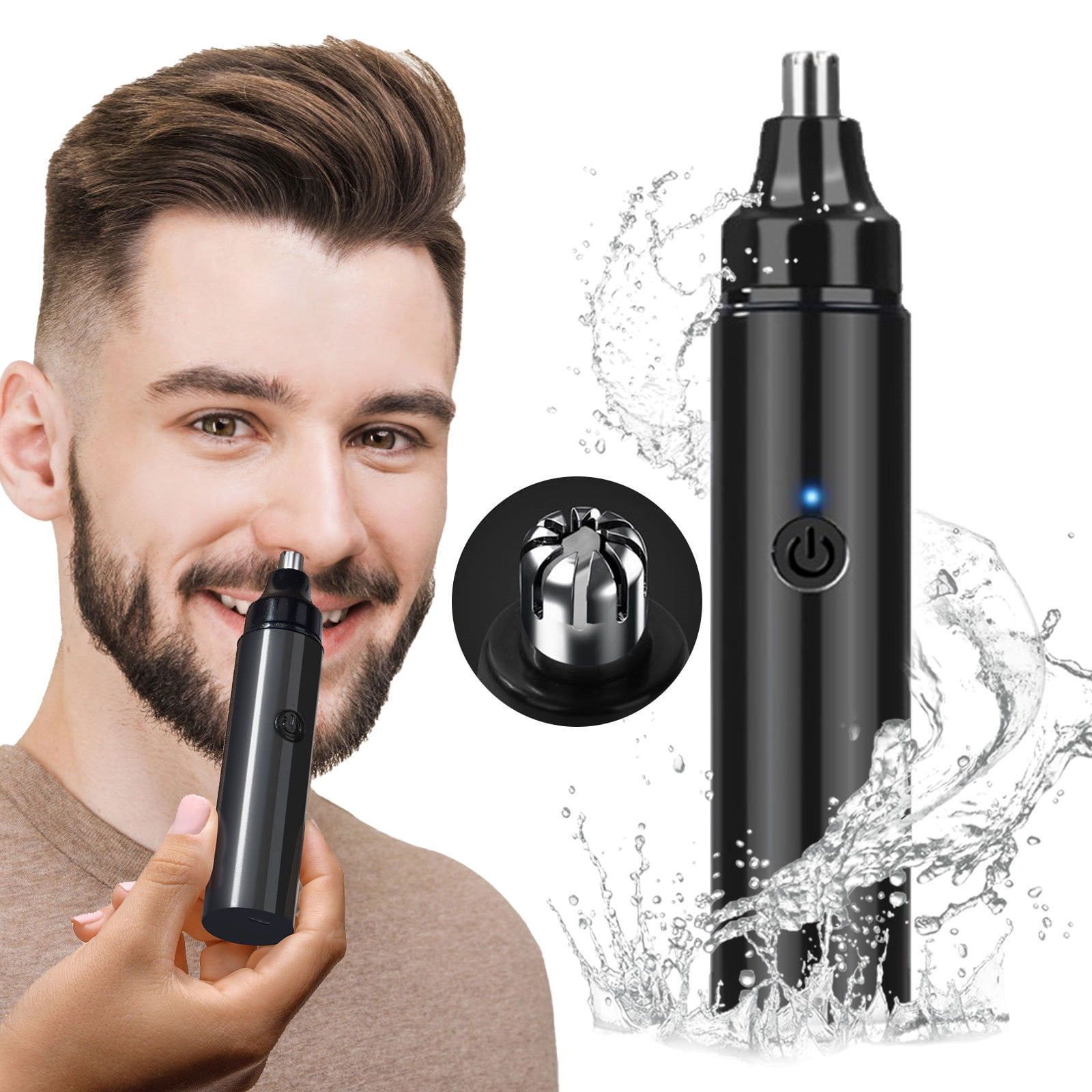 Nose Ear Hair Trimmer Remover Men Rechargeable Usb Men'S Nose Hair Nose