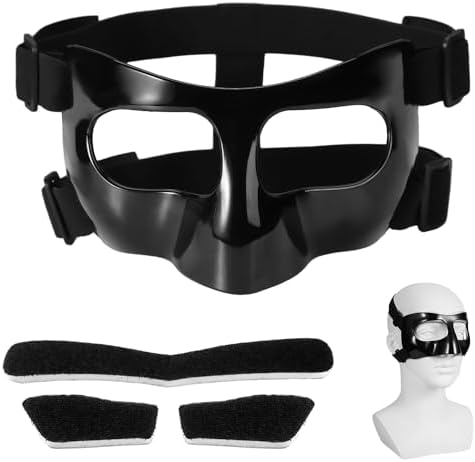 Nose Protector Nose Guard for Broken Nose, 5.9x3.74in Adjustable Face Shield with Pads ...