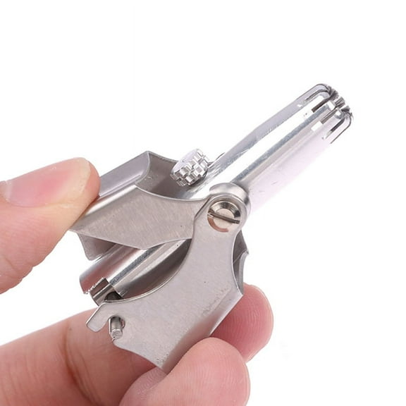 Nose Hair Trimmer Cleaner For Men Women Stainless Steel Manual Mechanical Shaving Razor Washable  Hair Removal Tools Detachable