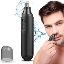 Nose Hair Trimmer for Men, Nose Hair Trimmer for Women, Professional Painless Nose Ear Eyebrow Facial Hair Trimmer, Battery Dual Edge Blades for Easy Cleansing, Black