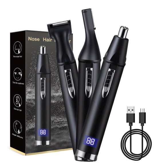 Ear and Nose Hair Trimmer for Men and Women, Travel Trimmer,High-Precision Nose Shaver,USB Rechargeable,Waterproof,Safe & Quiet Operation,Portable Ear Hair Remover Design