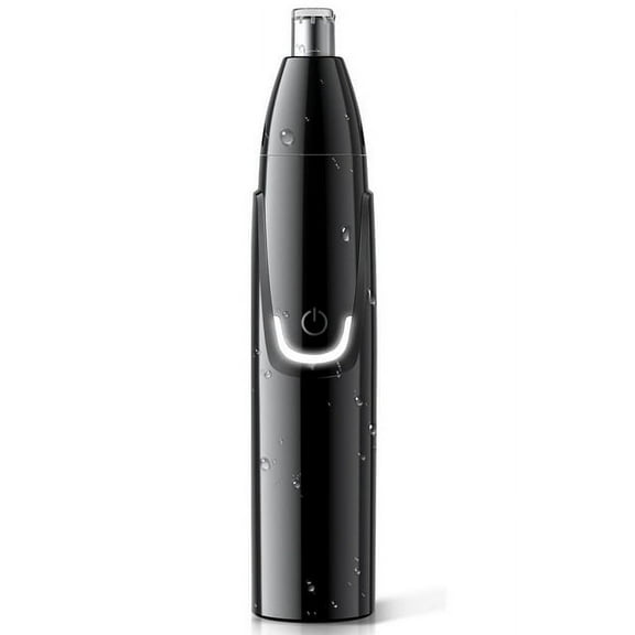 Nose Hair Trimmer for Men, Professional Painless Rechargeable Ear Eyebrow & Facial Hair Trimmer for Men Women, Powerful Motor and Dual-Edge Blades for Smoother Cutting, Black