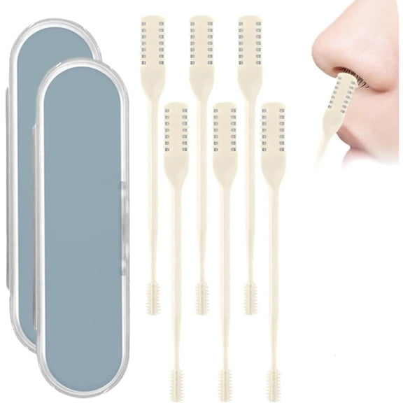 Nose Hair Trimmer for Women Men, 2025 New Double-Sided Nasal Hair Cutter, Manual 360° Rotating Nostril Hair Removal Tool, Nose Hairs Trimmer for Home, Travel, and Daily Use