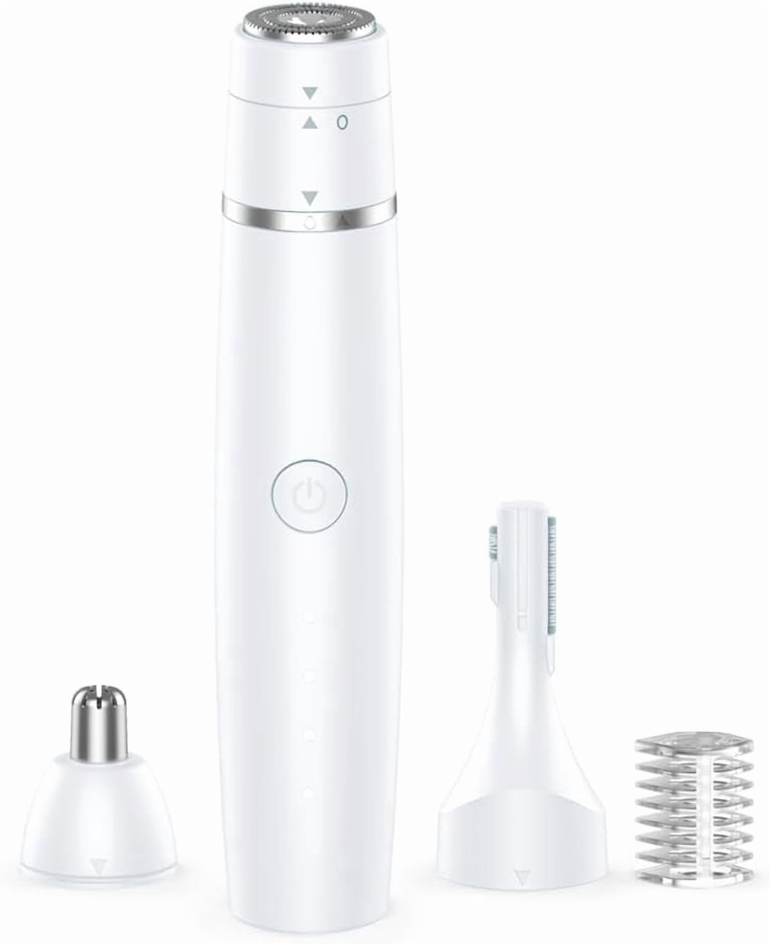 Nose Hair Trimmer for Women & Men, 3-in-1 Facial Remover Peach Fuzz, Eyebrow Trimmer, Shaper Shaver, Ear Face Grooming Kit, USB-C Rechargeable, Painless, Dry Use, Compact Travel-Ready