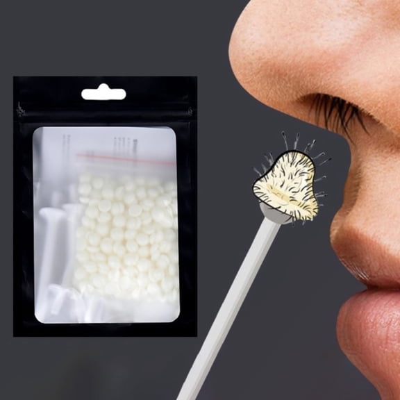 Nose Hair Wax Kit, 50G Wax Beans, 1 Setspecially Designed for Men and Women to Nasal Hair. The Nose Hair Removal Wax and Nose Hair Stick Accessories Are Suitable for Cleaning Nostr Makeup Organizers