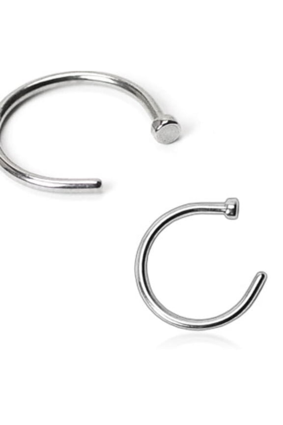 Nose Hoop 18g 20g 22g Gauge in 8mm or 10mm Length sizes (Many Colors Available!)
