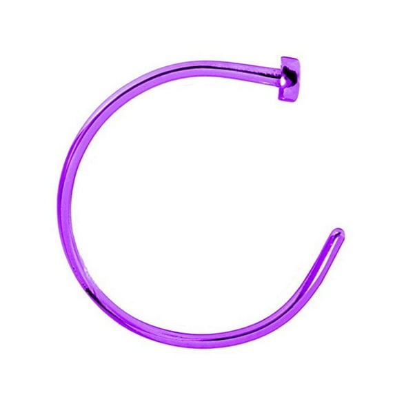 Nose Hoop Ring 22 Gauge (0.75mm) Anodized Stainless Steel 1pc