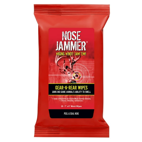 Nose Jammer Gear-N-Rear Wipes, 20 Count