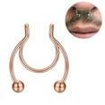 thumbnail image 1 of Nose Jewelry - 1 Pcs Nose Rings Hoop 18 Gauge Non Piercing Stainless Steel Clip On Septum Clicker Nose Hoop Ring for Women and Men, 1 of 8