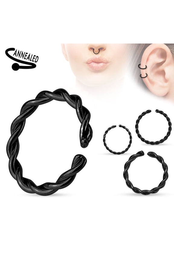 Nose Lip Ear Cartilage Daith Rook Lobe Septum Rings - Annealed - Sold Each