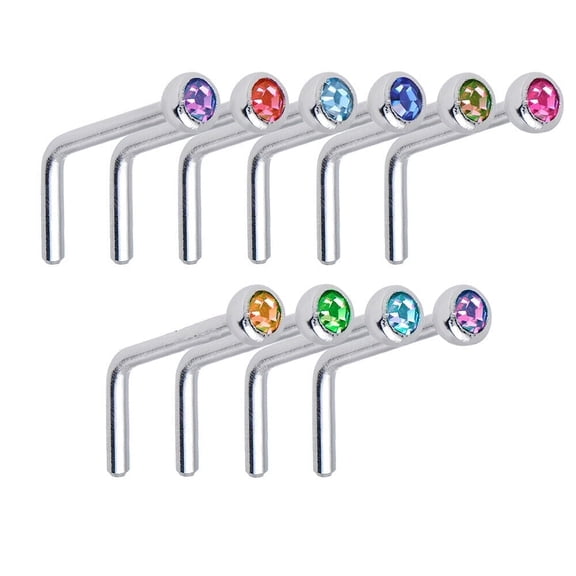 Nose Piercing 20ga Studs 10 Pack