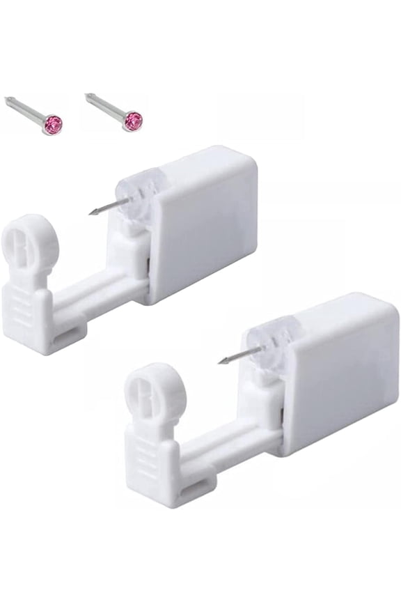 Nose Piercing Gun 2 Pack Self Nose Piercing Kit Disposable Nose Piercing Gun with Nose Stud Piercing Kit Tool