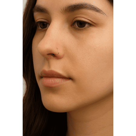 Sterling Silver Nose Piercing Hoop 9mm 22 GA Cartilage Septum Helix Tragus Hypoallergenic Thin Tiny Hoop Sold As One