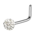 thumbnail image 1 of Nose Piercing Ring Ferido Ball 316L Surgical Steel L Bend Nose Stud 20ga 1/4", 1 of 5