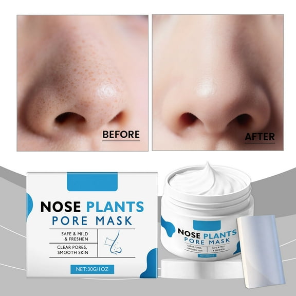 Nose Pore Strips, Pore Cleanser Purifying Peel off Face Mask with 60 PCS Strips, Aloe Facial Mask, Strawberry Nose Purifying, Deep Cleansing for All Skin Types