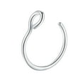 thumbnail image 1 of Nose Ring Hoop 18G Stainless Steel Nose Hoop Perforated Men'S and Women'S Cartilage Sleep Earrings, 1 of 6